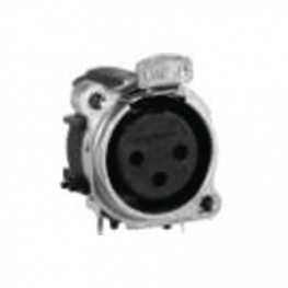 AC3FBH-AU-B, XLR 3Pnickel-plated, Amphenol