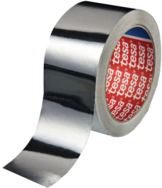 50565 50MM X 50 M TRANSPAR, Aluminium tape silver 50 mmx50 m, Tesa