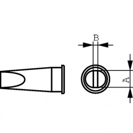 LHT-E, Soldering tip Chisel shaped 6.7 mm, Weller