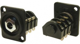 CP303080, Гнездо; Jack 6,35мм; "мама"; stereo; пайка; 19x24мм; Серия: FT, Cliff