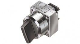 3SB3501-2TA71, Illuminable Selector Switch I-0-II, Metal,Clear, Clear, Siemens