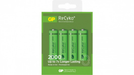 GP RECYKO 210AAHCE-2GBW4 / AA, NiMH Rechargeable Battery AA 1.2 V 2 Ah, GP Batteries