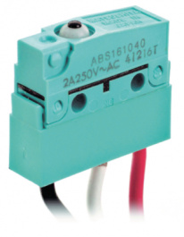 ABS161040J, Micro switch 2 AAC Plunger Snap-action switch 1 change-over (CO), Panasonic