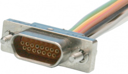 E100RN15S-4E6AB, Micro-D female connector Poles 15, Amphenol