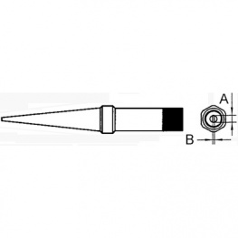 PT 08, Soldering Tip Oblong, conical 425 °C, Weller