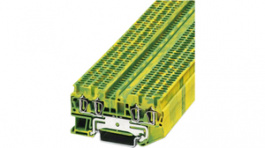3031209, ST 1,5-QUATTRO-PE feed-through terminal block, 0.08...1.5 mm2 green-yellow, Phoenix Contact