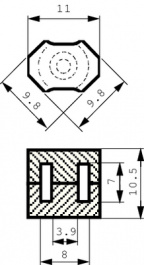 B65803-J-R87 [2 шт], RM4 core set N87 PU=2 ST, TDK-Epcos