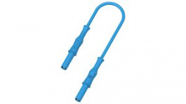 RND 350-00090, Safety Test Lead 4mm 2m Blue, Nickel-Plated Brass, RND Lab