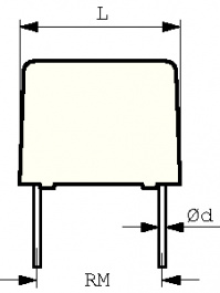 PHE840MD6330MD17R06L2, X2 capacitor, 330 nF, 275 VAC, Kemet