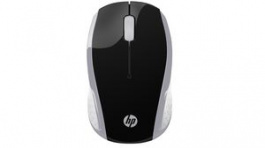 2HU84AA#ABB, Wireless Mouse 200 2.4 GHz/USB Nano Receptor 1000dpi Black / Silver, HP