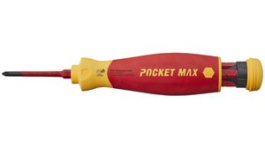 45296, PocketMax Bitholding Screwdriver with Magazine, Slotted/Phillips/PlusMinus, 5pcs, Wiha