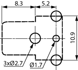 172-1-6, Гнездовой соединитель для панели черный, LIH SHENG PRECISION