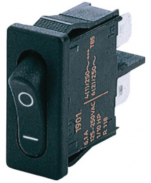 1901.1103, Rocker switch 1P 6 A 250 VAC, Marquardt
