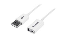 USBEXTPAA1MW, Extension Cable USB-A Plug - USB-A Socket 1m USB 2.0 White, StarTech.com