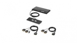 F1DN202MOD-DD-4, 2-Port 2 Monitor KVM Switch with RPP4.0 with Remote, BELKIN