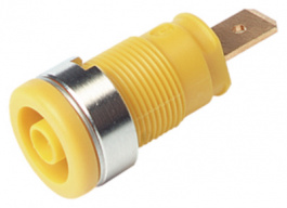 SEB 2620 F6,3 YELLOW, Safety socket diam. 4 mm Yellow CAT III, SKS Kontakttechnik