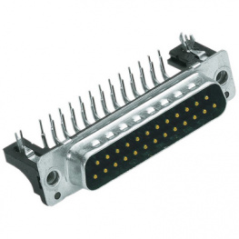 09654616713, D-Sub plug 37 Male Solder PCB THT/Straight, Harting