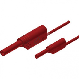 MAL S WS 2-4 100/1 ROT / RED, Safety test lead diam. 2 mm / diam. 4 mm Red 100 cm 1 mm2 CA, SKS Kontakttechnik