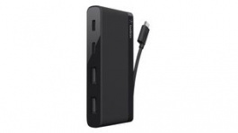 F4U090BTBLK, USB Hub, USB 3.0, 4x USB A Socket/USB C Socket - USB C Plug, BELKIN