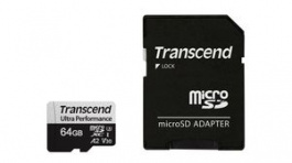 TS64GUSD340S, Memory Card, microSDXC, 64GB, 160MB/s, 80MB/s, Transcend