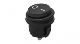 471006268143, Rocker Switch, NO, ON-OFF, IP65, Black, WURTH Elektronik