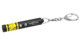 1600-0270, Mini Laser Pointer 2in1 with Keychain Light Black, Ansmann