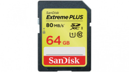SDSDXS-064G-X46, Extreme Plus SDXC card 64 GB, Sandisk