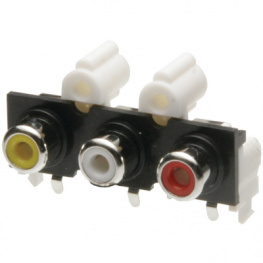 RCA-310, Cinch/phono panel socket yellow/white/red, -