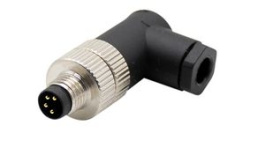 RND 205-01143, M8 Circular Connector, Right Angle, Plug, 4 Poles, A-Coded, Screw, RND Connect
