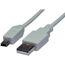 BB-8011-10, Mini USB 2.0 cable 3 m Grey, Maxxtro