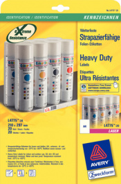L4774-20, Weatherproof Labels, 20 sheets/80 labels, 99.1 x 139 mm, Whi, Zweckform