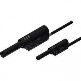 MAL S WS 2-4 100/1 schwarz / black, Safety test lead diam. 2 mm / diam. 4 mm Black 100 cm 1 mm2, SKS Kontakttechnik