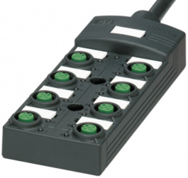 1452738, SACB-8/16-L-10,0PUR SCO P Actuator-Sensor Box, 8-Way, Phoenix Contact