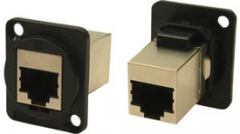 CP30225S, Соединитель; FT; Кат:6a; экранированный; 19x24мм; Цвет: черный, Cliff