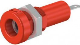 23.0450-22, Panel Mount Socket 4mm Red 25A 30V Nickel-Plated, Staubli (former Multi-Contact )