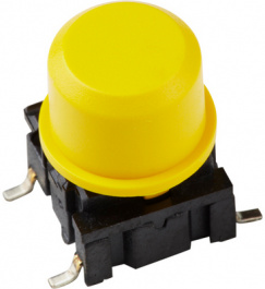 1DS04, Cap round diam. 9.6 mm yellow, MEC
