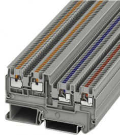 3244410, PTIO 1,5/S/3 terminal block push-in, 0.14...1.5 mm2 250 vac/vdc 13.5 a grey, Phoenix Contact