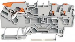 2102-5301, Feedthru Terminal, Cage Clamp, 3 Poles, 0.25 ... 4mm\x1a, Wago