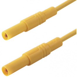 MLS GG 50/2.5 GELB / YELLOW, Safety test lead diam. 4 mm yellow 50 cm CAT III, SKS Kontakttechnik