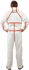 4565M, Protective overall Size M red on white, 3M