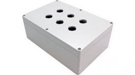 1554MPB6A, Watertight Pushbutton Enclosure, 22.5 mm, Polycarbonate, Hammond