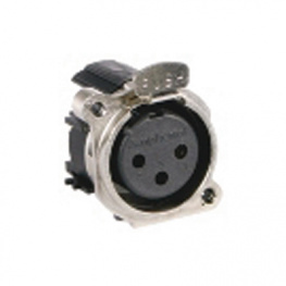 AC3FBV-AU-B, XLR 3Pnickel-plated, Amphenol