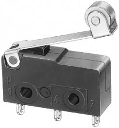 1050.5305, Micro switch 2 A Roller lever Snap-action switch 1 change-over (CO), Marquardt