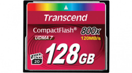 TS128GCF800, CompactFlash Card 128 GB, 120 MB/s, 60 MB/s, Transcend