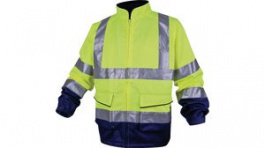PHVE2JMTM, High Visibility Work Jacket Size M Flourescent Yellow, Delta Plus