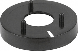 331.130, Nut cover with line black 14.5 mm, Mentor