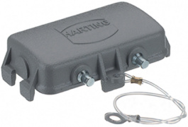 09300165425, Защитная крышка; Han; размер 16В; с двойным фиксатором; металл, Harting