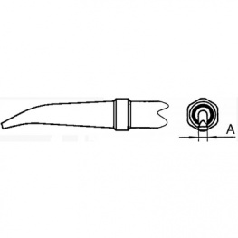 PT MX7, Soldering Tip Chisel-shaped, curved 3.2 mm 370 °C, Weller