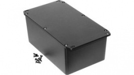 1590EFLBK, Die Cast Enclosure Flanged Lid, 120 x 188 x 78 mm, Black, IP54, 1590, Hammond