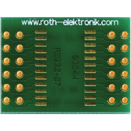 RE932-07, Laboratory card FR4 Epoxide + chem. Ni/Au SO24w Adapter, Roth Elektronik